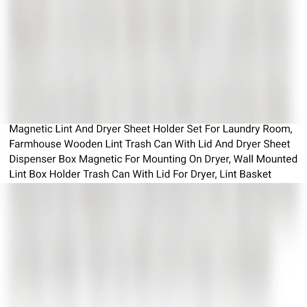 COPY - New! Magnetic Lint And Dryer Sheet Holder!